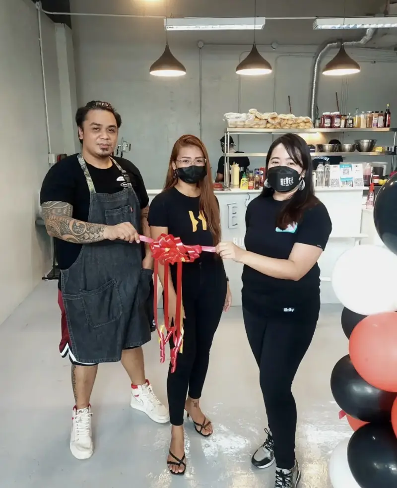 Ribbon cutting at a merchant's new restaurant